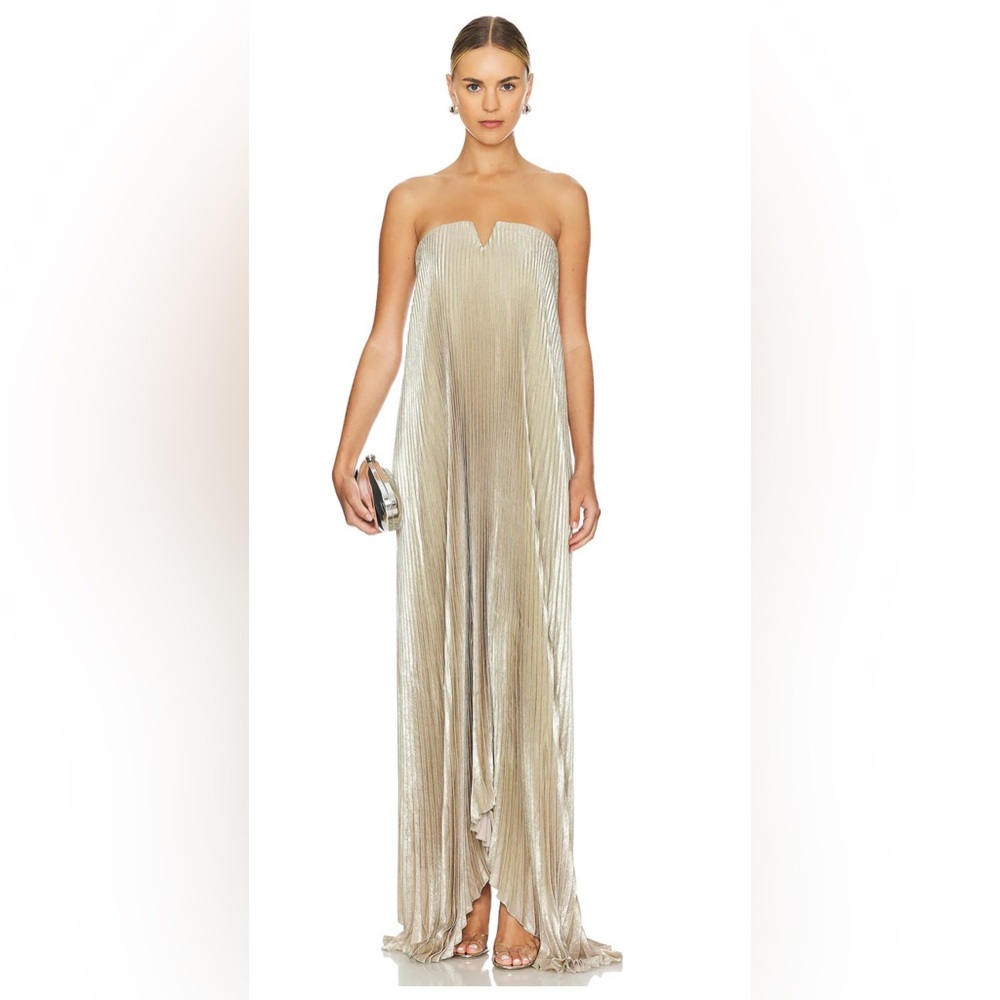 L’idee Black Tie Gown in Gold Shimmer